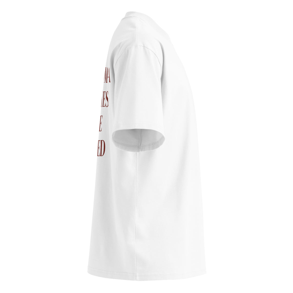 GRANDMA SAID YES CASE CLOSED oversized t-shirt – white right view | So True