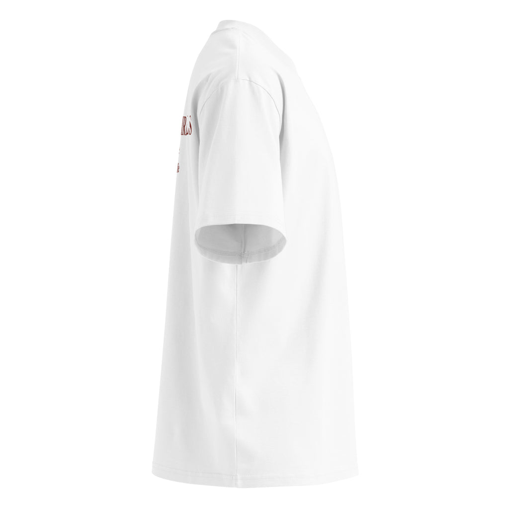 SORRY GIRLS I'M IN LOVE WITH MY WIFE oversized t-shirt – white right view | So True
