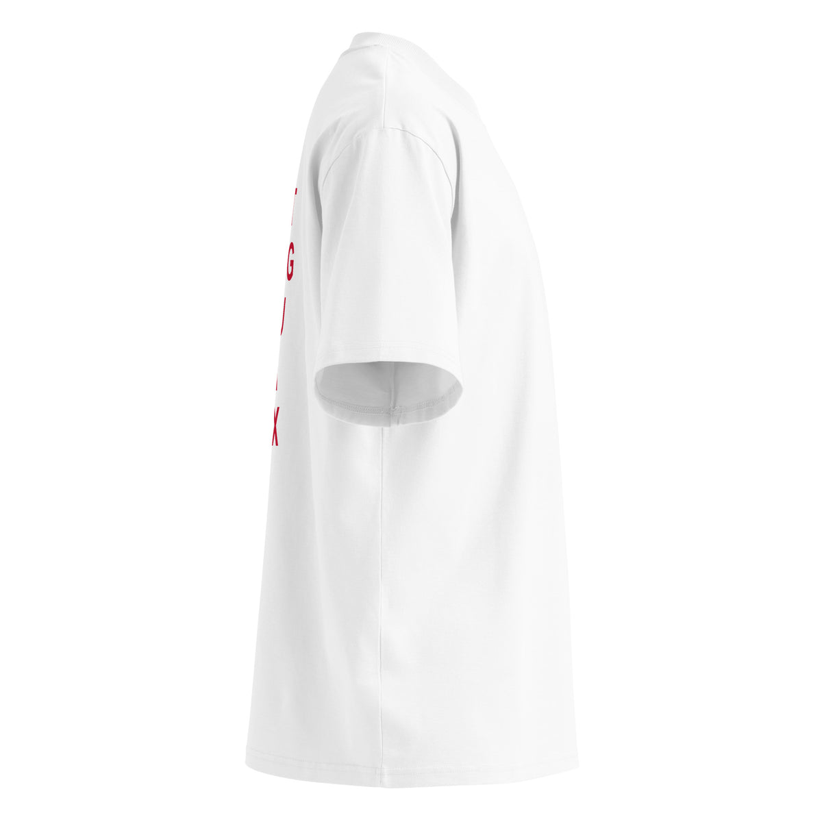 JUST BEING YOU IS A FLEX oversized t-shirt – white right view | So True