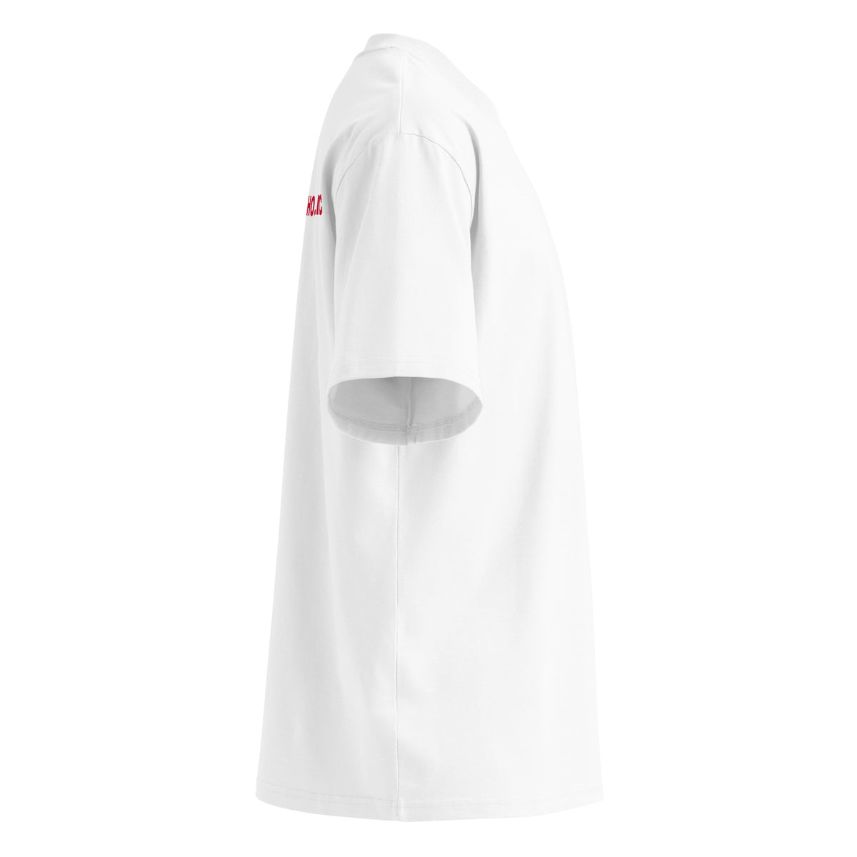 OVERTHINKAHOLIC oversized t-shirt – white right view | So True
