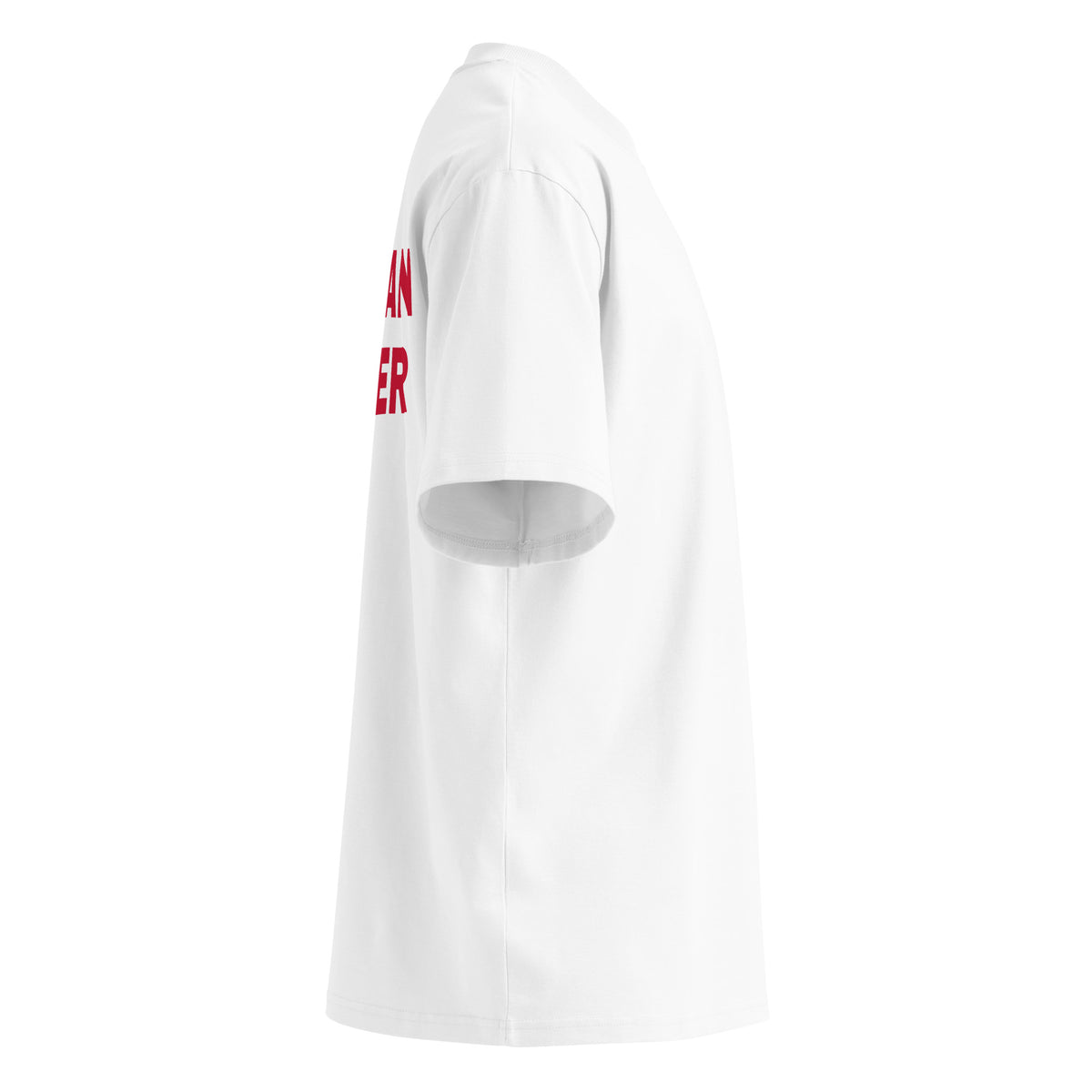 #1 MAN HATER oversized t-shirt – white right view | So True
