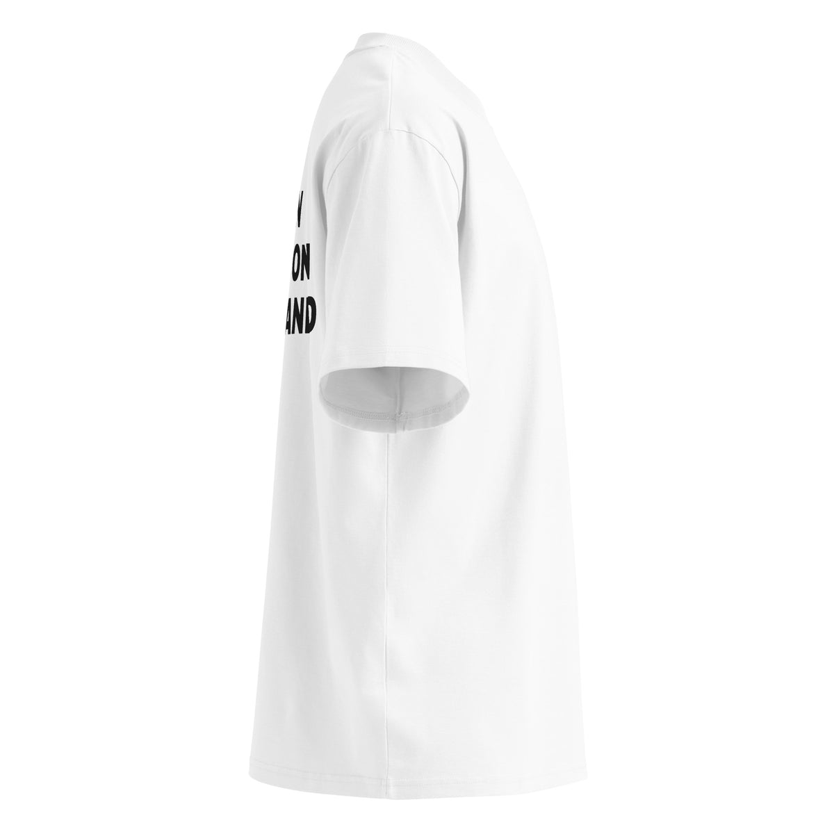 I CAN BARK ON COMMAND oversized t-shirt – white right view | So True