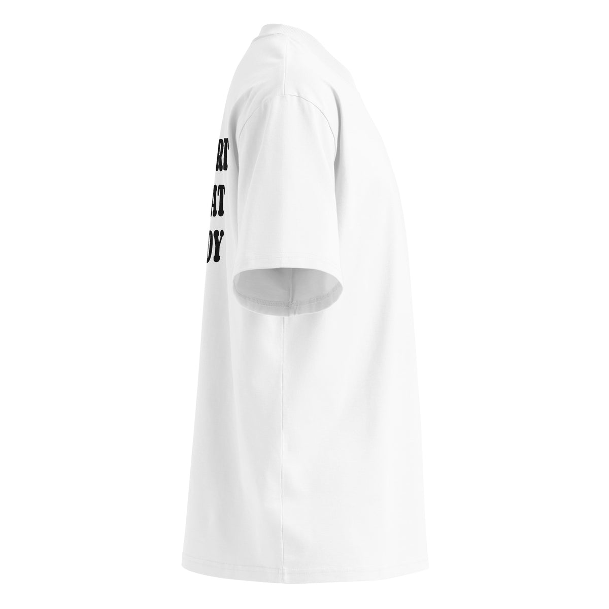 I HEART TO EAT CANDY oversized t-shirt – white right view | So True