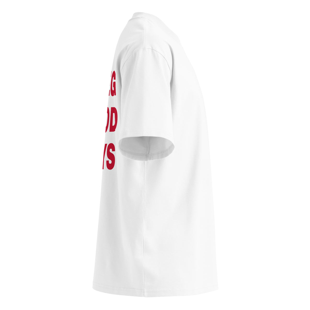 I PEG GOOD BOYS oversized t-shirt – white right view | So True
