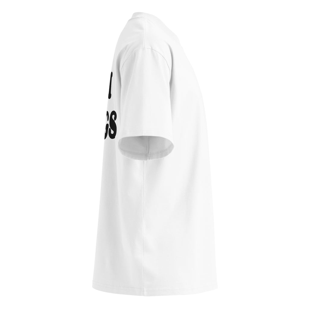 I'M EGGS oversized t-shirt – white right view | So True