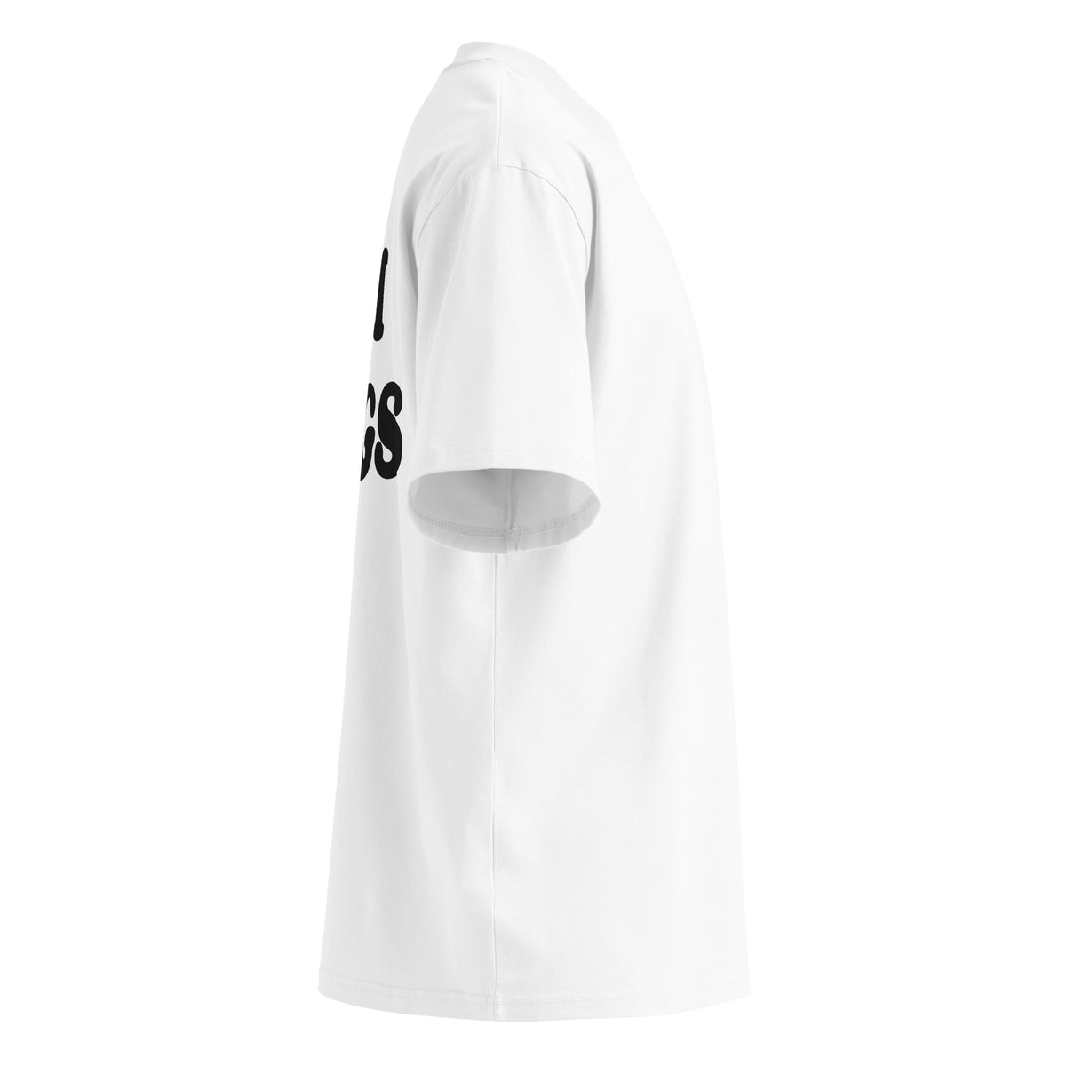 I'M EGGS oversized t-shirt – white right view | So True