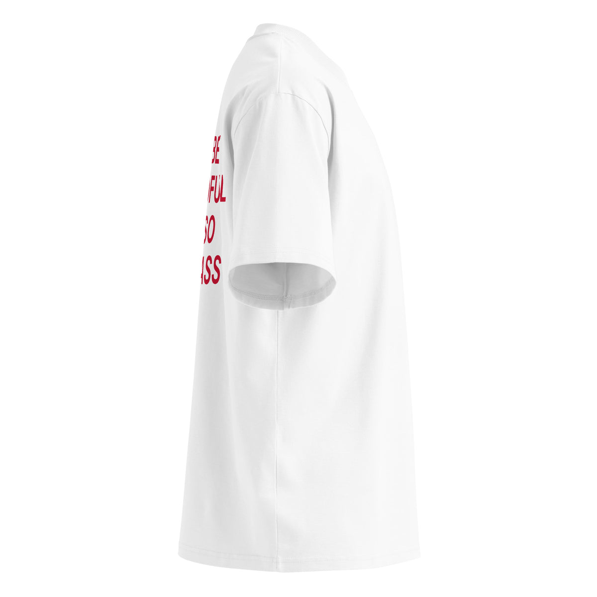 I MAY BE A HANDFUL BUT SO IS MY ASS oversized t-shirt – white right view | So True