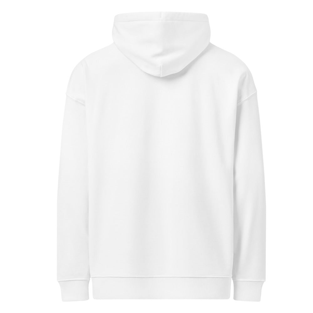 PIZZA SEX WINE oversized hoodie – white back view | So True