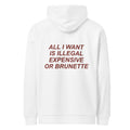 ALL I WANT IS ILLEGAL EXPENSIVE OR BRUNETTE HOODIE