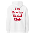 TAX EVASION SOCIAL CLUB oversized hoodie – white back view | So True