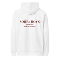 SORRY BOYS I'M IN LOVE WITH MY HUSBAND oversized hoodie – white back view | So True