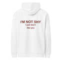 I'M NOT SHY I JUST DON'T LIKE YOU oversized hoodie – white back view | So True
