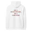 NOT A REGULAR BABY, I'M A COOL BABY oversized hoodie – white back view | So True