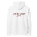 SORRY GIRLS I'M IN LOVE WITH MY WIFE oversized hoodie – white back view | So True