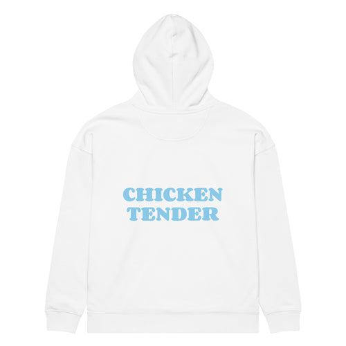 CHICKEN TENDER oversized hoodie – white back view | So True