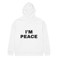 I'M PEACE oversized hoodie – white back view | So True