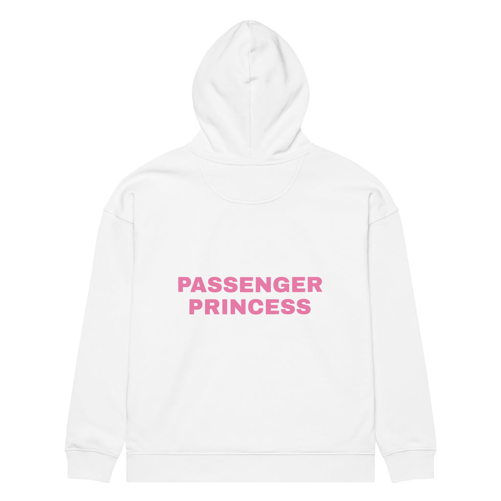 PASSENGER PRINCESS oversized hoodie – white back view | So True