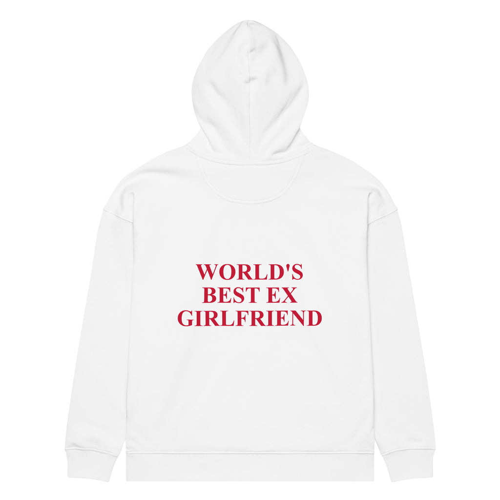 WORLD'S BEST EX GIRLFRIEND oversized hoodie – white back view | So True