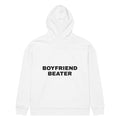 BOYFRIEND BEATER oversized hoodie – white back view | So True