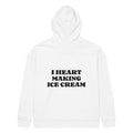 I HEART MAKING ICE CREAM oversized hoodie – white back view | So True