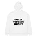 SMALL TITS BIG HEART oversized hoodie – white back view | So True