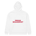 PROUD MISANDRIST oversized hoodie – white back view | So True