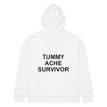 TUMMY ACHE SURVIVOR oversized hoodie – white back view | So True