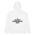 I HEART SUBMISSIVE MEN oversized hoodie – white back view | So True