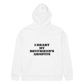 I HEART MY BOYFRIEND'S ARMPITS oversized hoodie – white back view | So True