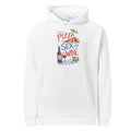 PIZZA SEX WINE oversized hoodie – white front view | So True