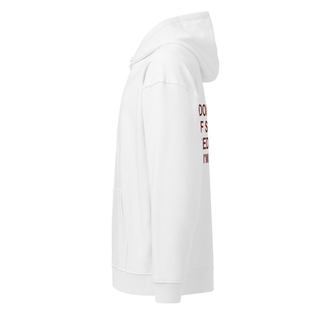 I DON'T CARE IF SHE GOT RED FLAGS I'M A BULL oversized hoodie – white left view | So True