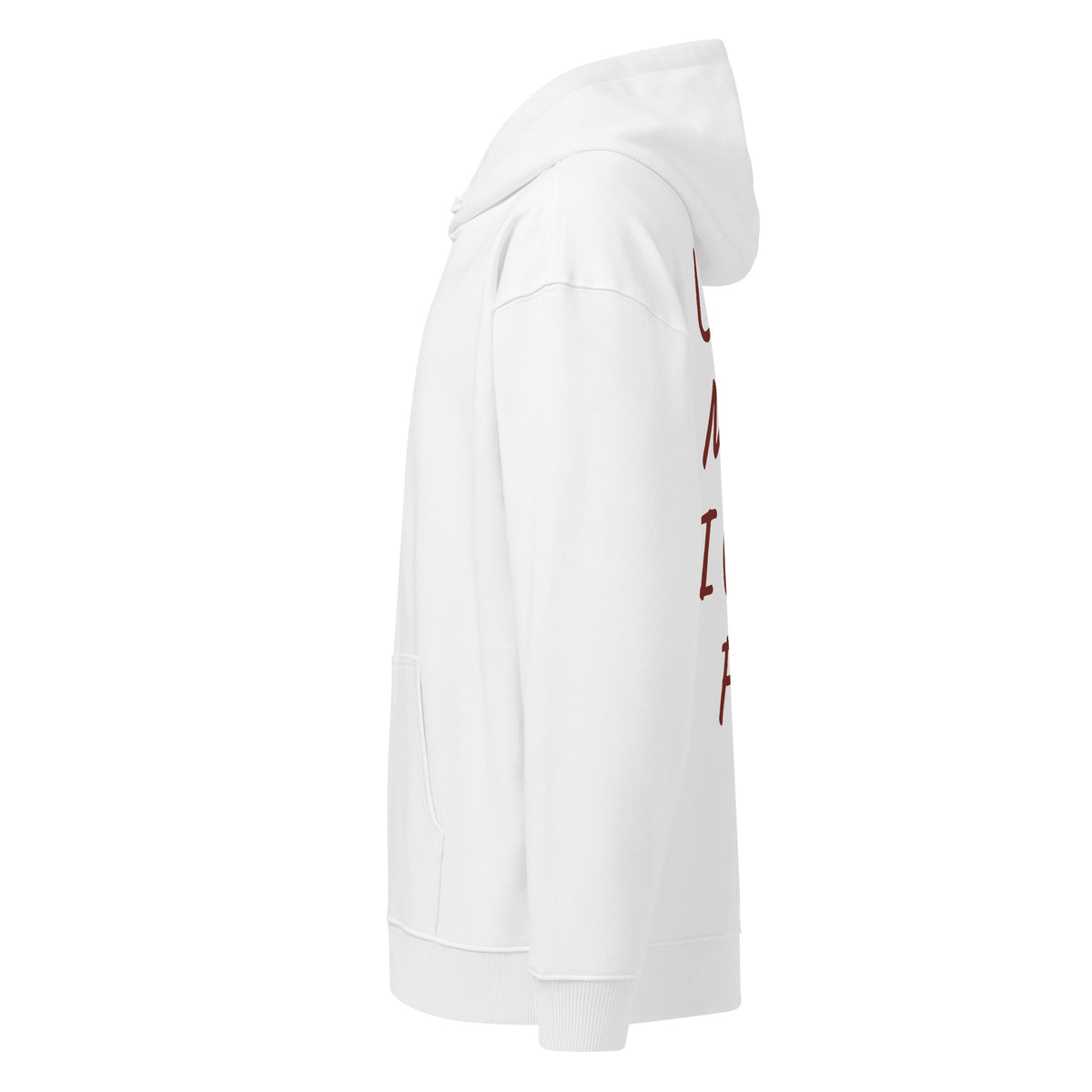 LOOK MOM I CAN FLY oversized hoodie – white left view | So True