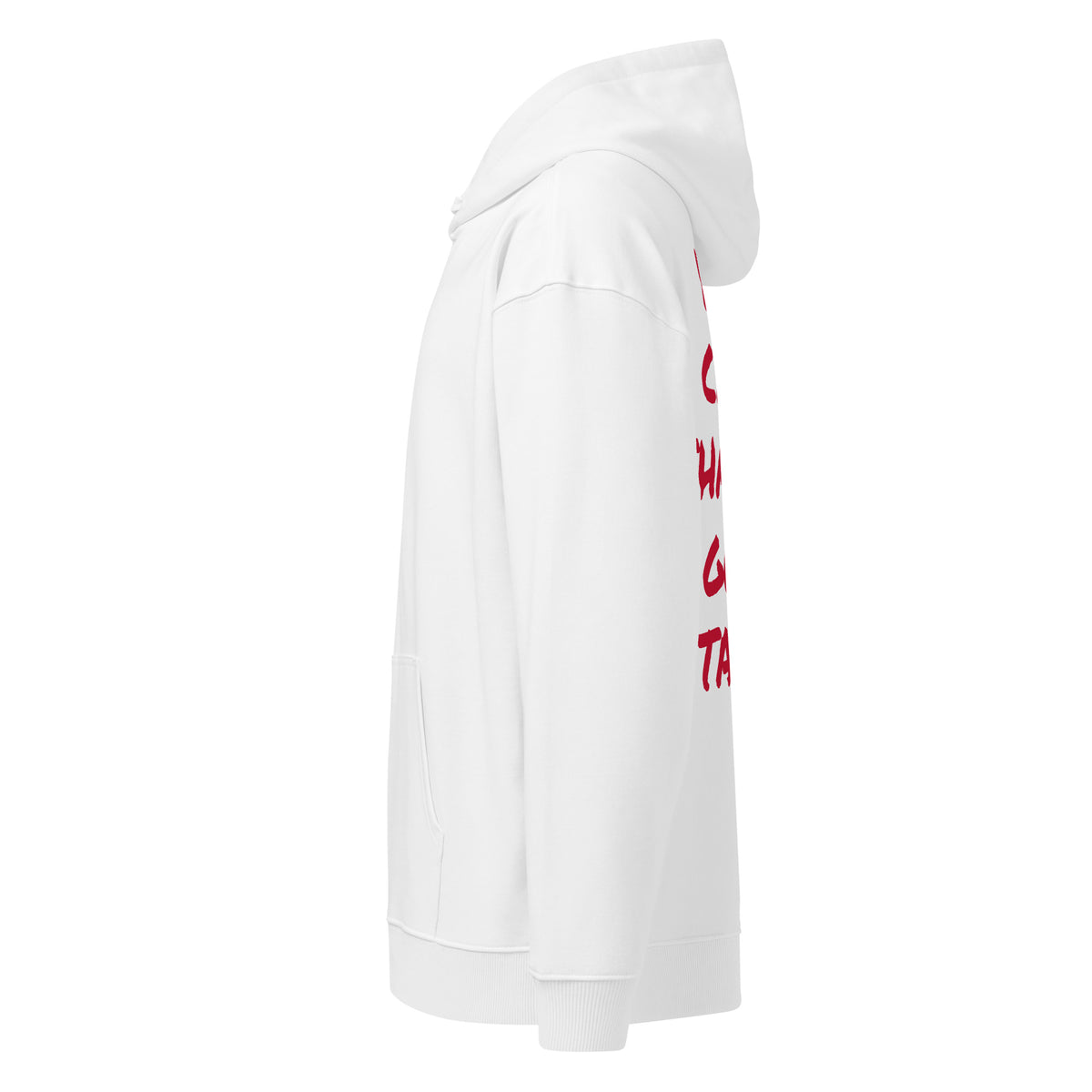 YOU CAN’T SHAZAM GOOD TASTE oversized hoodie – white left view | So True