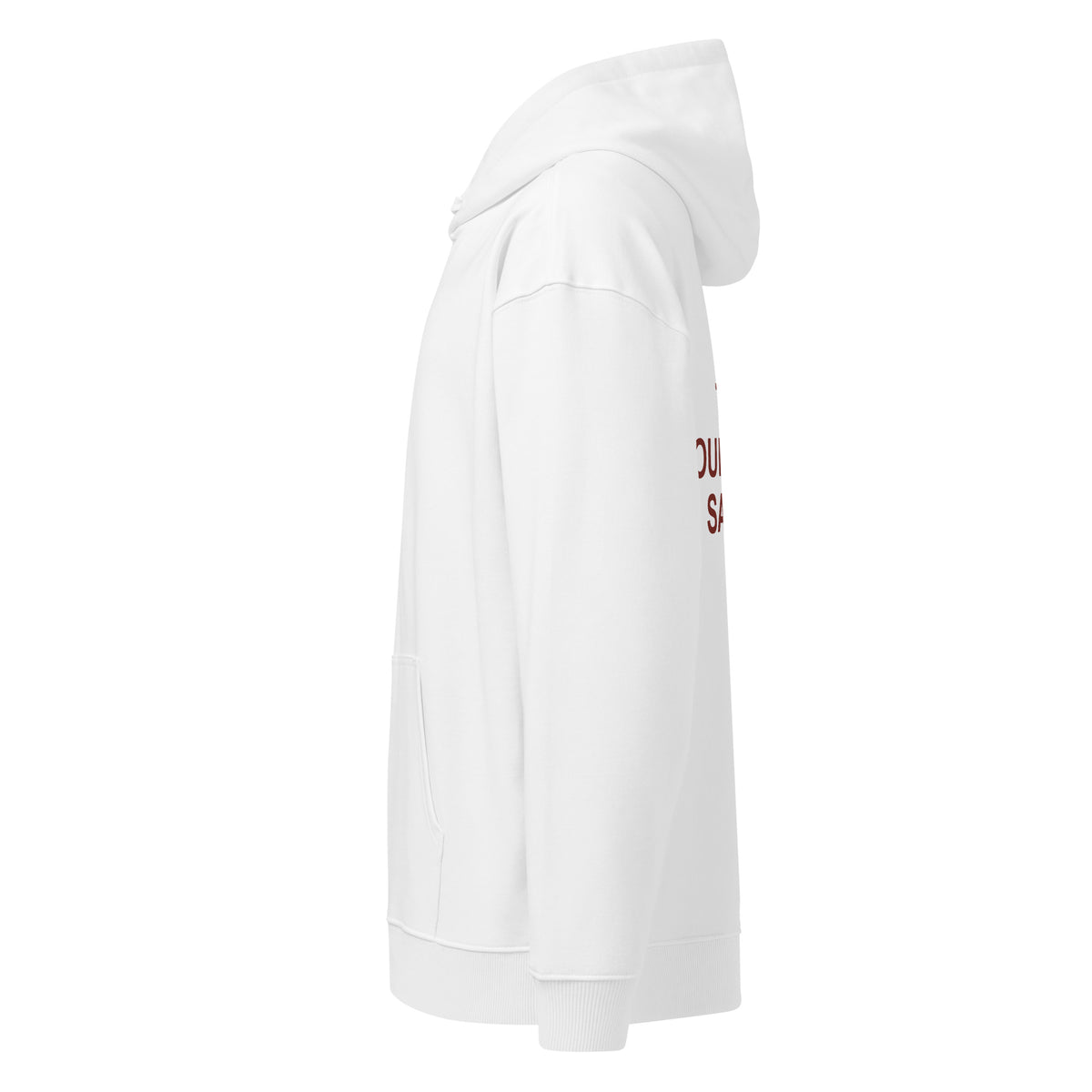 TELL YOUR BOOBS I SAID HI :) oversized hoodie – white left view | So True