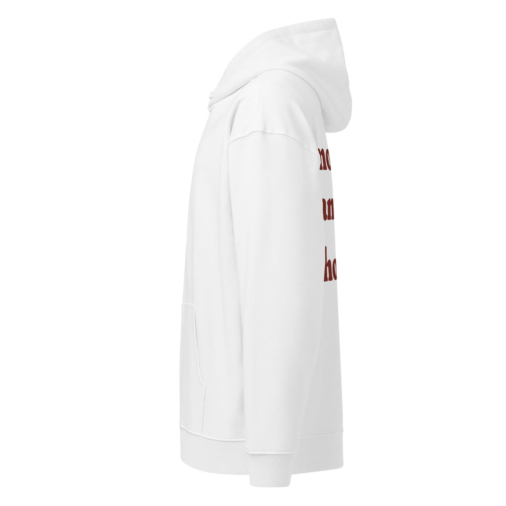 MOVE ON AND GET HOTTER oversized hoodie – white left view | So True