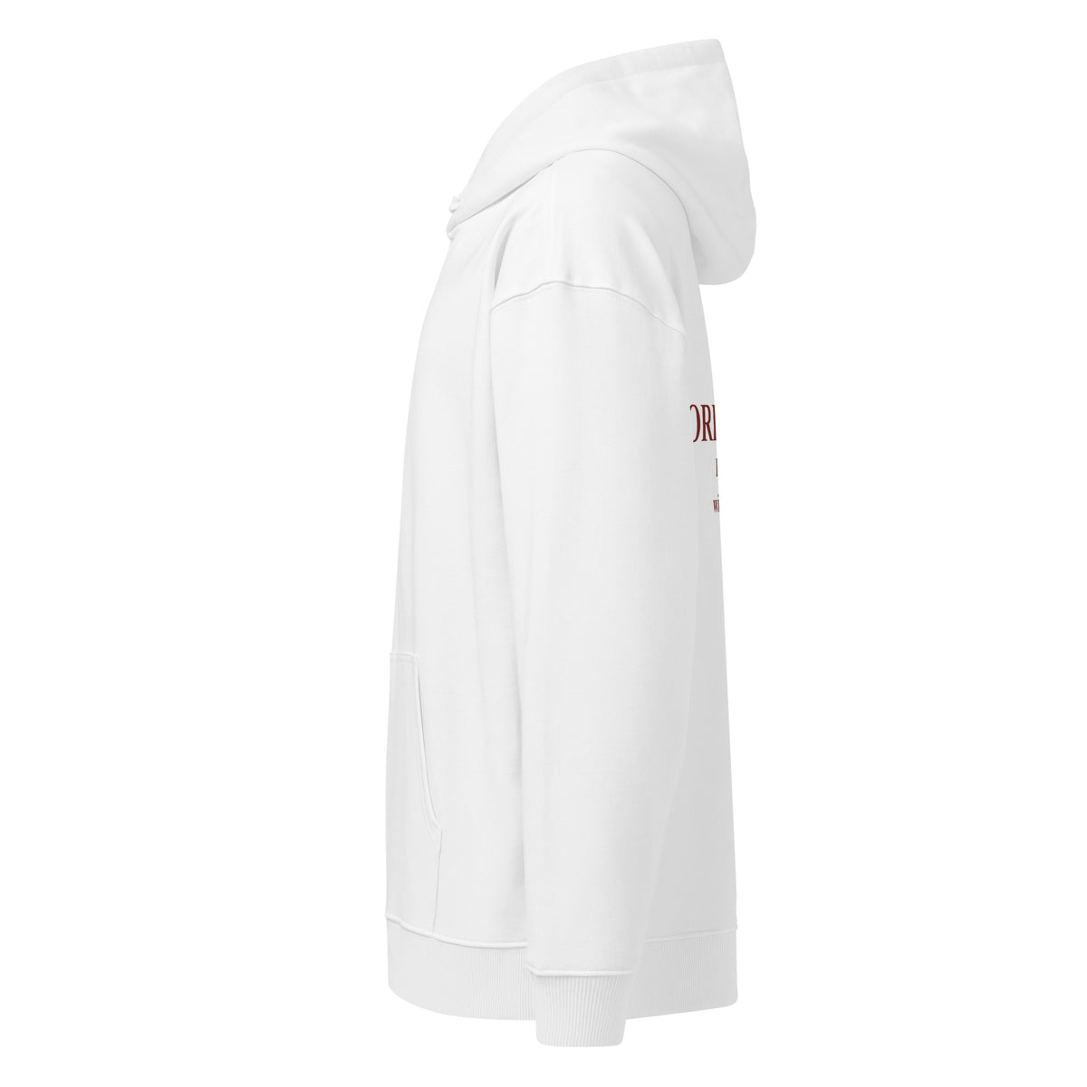 SORRY GIRLS I'M IN LOVE WITH MY WIFE oversized hoodie – white left view | So True