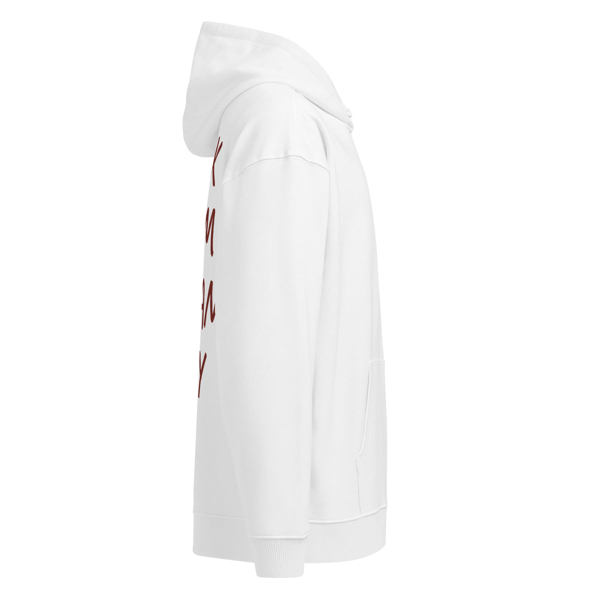 LOOK MOM I CAN FLY oversized hoodie – white right view | So True
