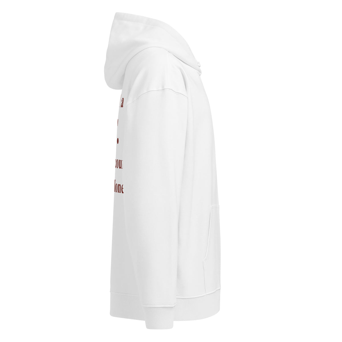 I NEED A BF BANK ACCOUNT FULL OF MONEY oversized hoodie – white right view | So True