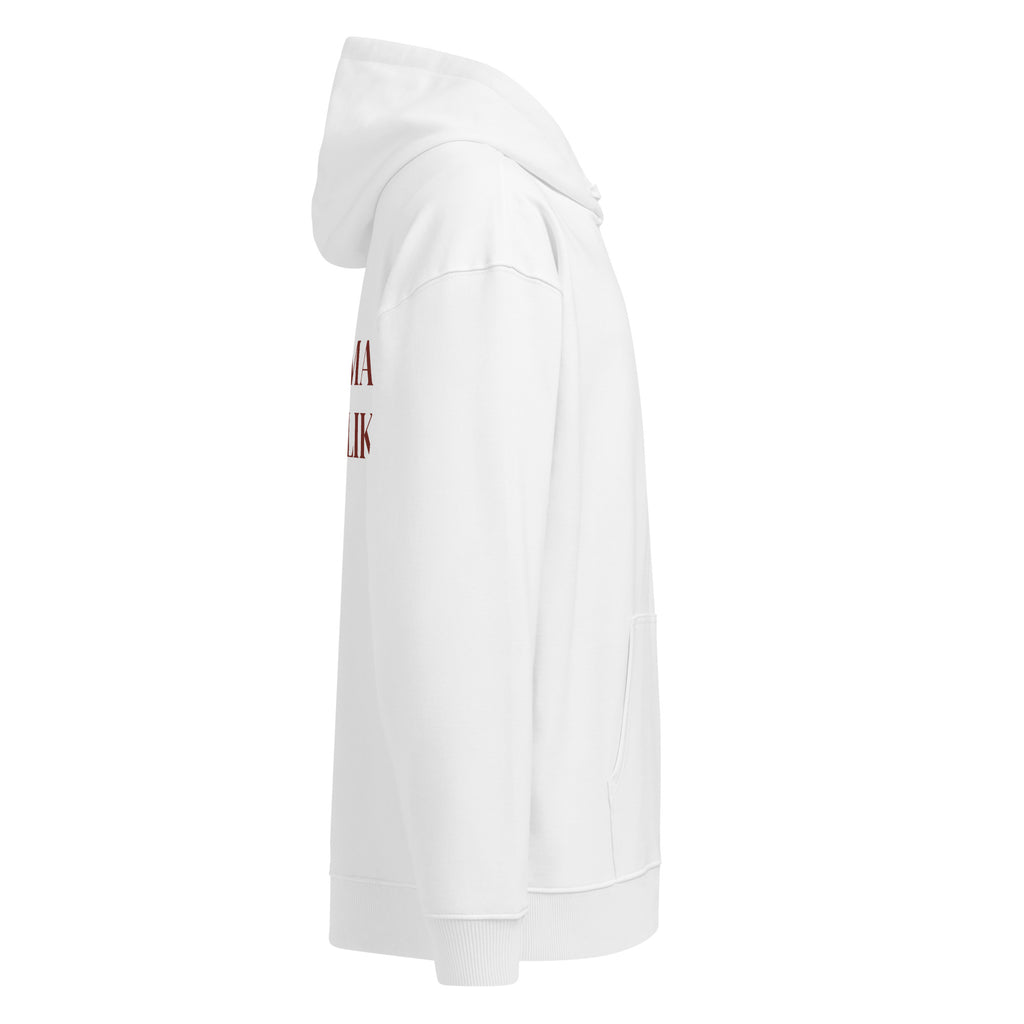 MY MAMA DON'T LIKE YOU oversized hoodie – white right view | So True