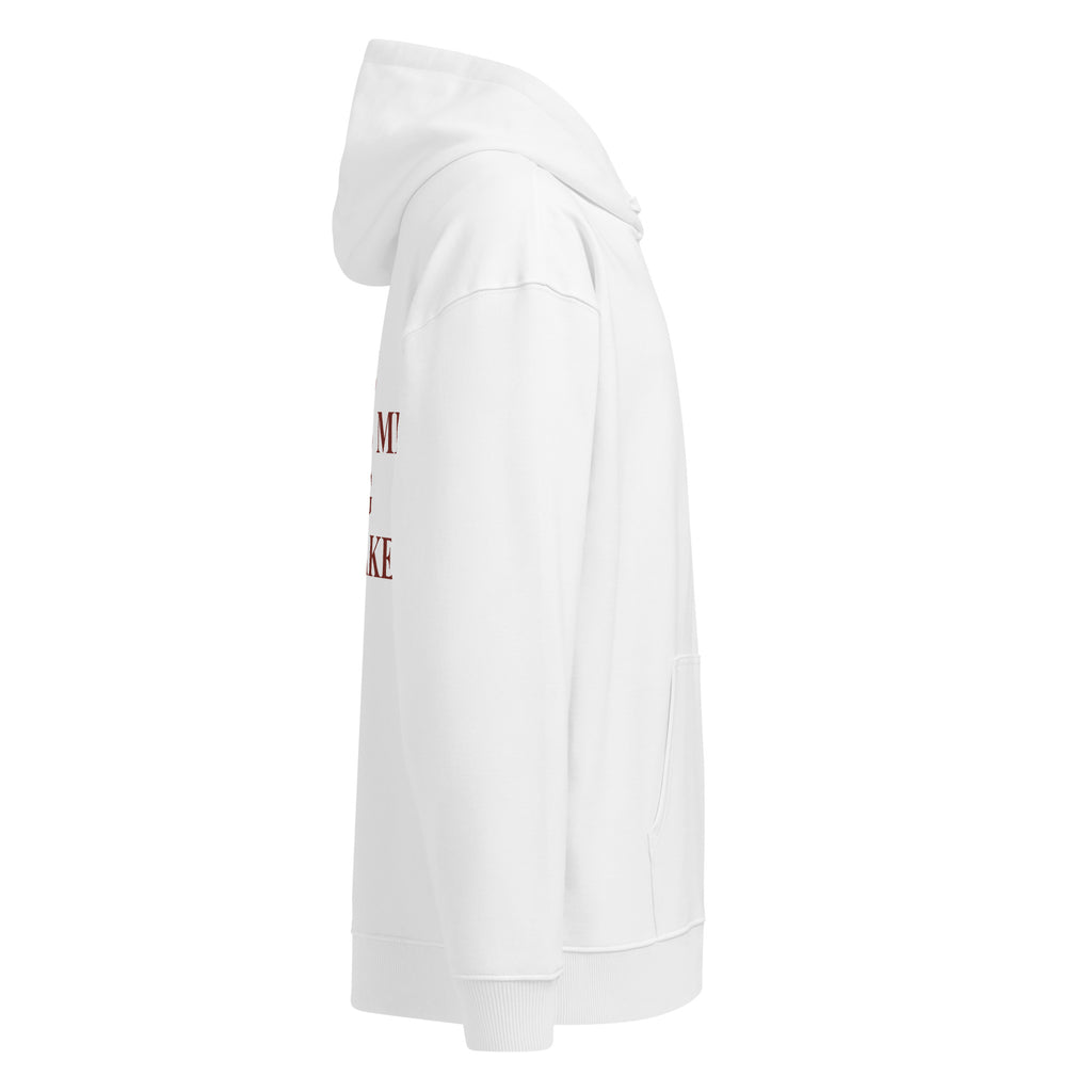 SHE TRUSTS ME. BIG MISTAKE. oversized hoodie – white right view | So True