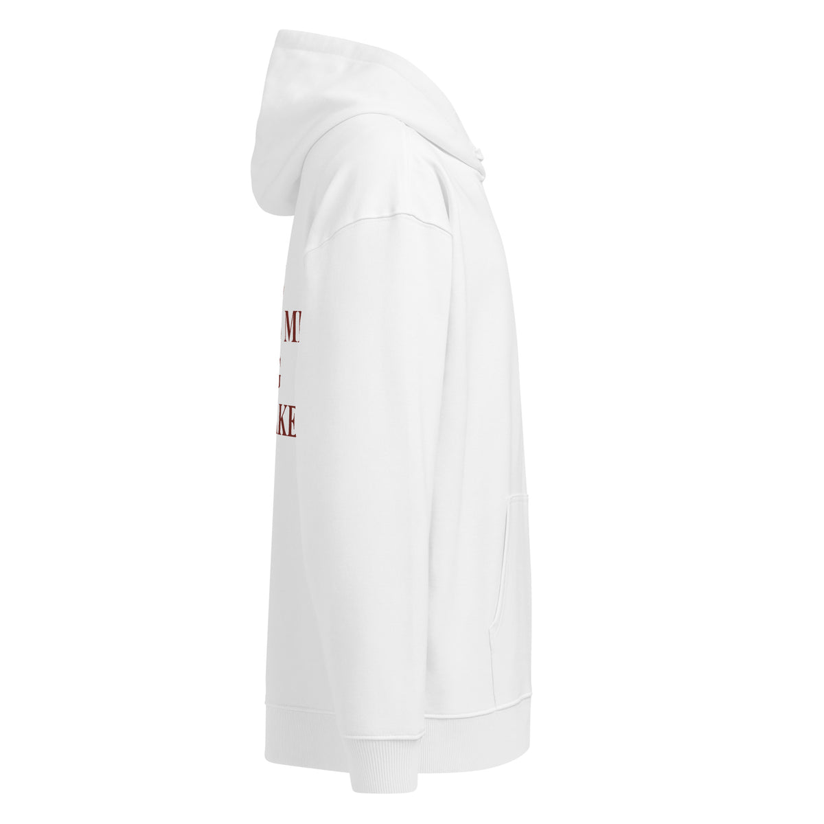 SHE TRUSTS ME. BIG MISTAKE. oversized hoodie – white right view | So True