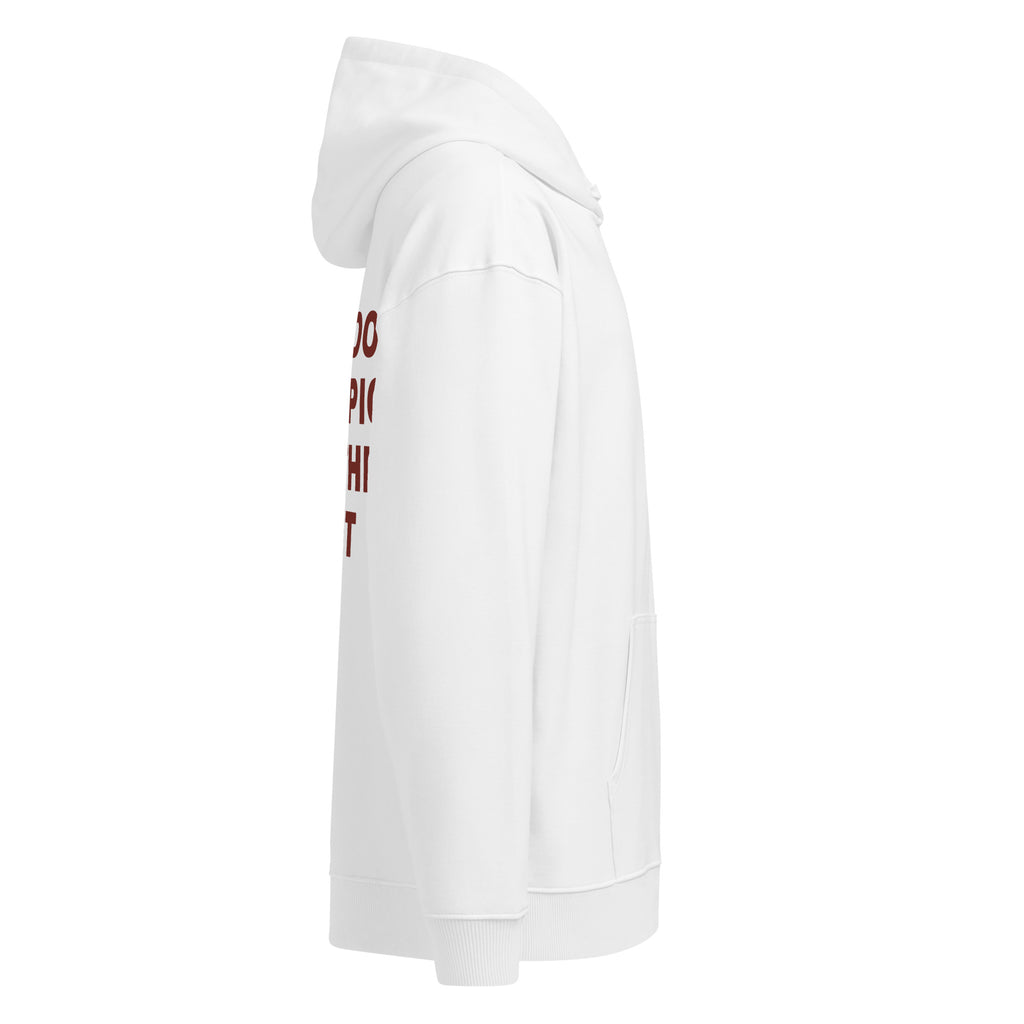 I'M TOO SCORPIO FOR THIS SHIT oversized hoodie – white right view | So True