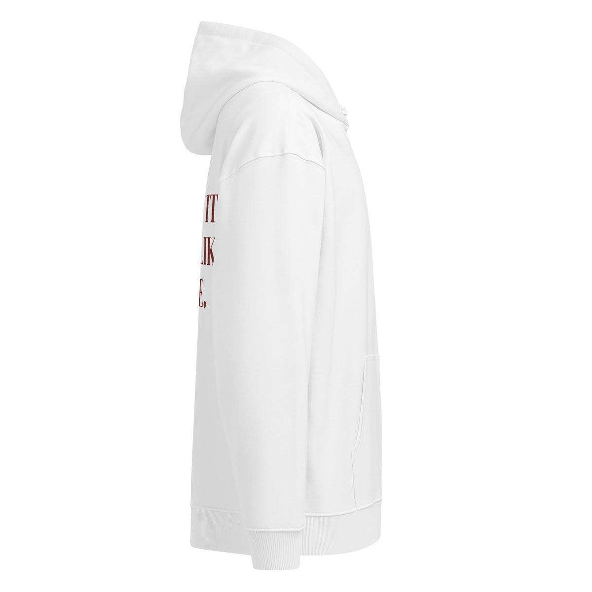 MADE IT LOOK LIKE FATE. oversized hoodie – white right view | So True